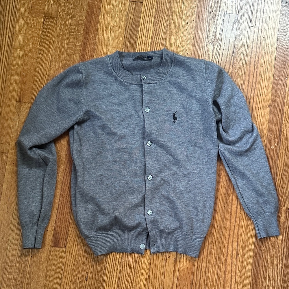 Polo by Ralph Lauren Gray Cardigan Sweater